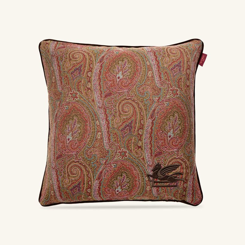 Arnica Embroidered Cushion Brown etro arnica embroidered cushion brown