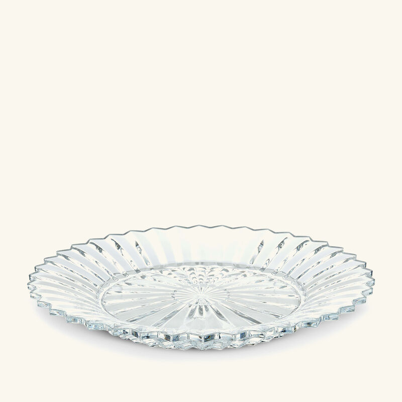 baccarat mille nuits dessert plate round clear 26cm