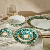 haviland r ves du nil bread   butter plate round green 16cm set of 2