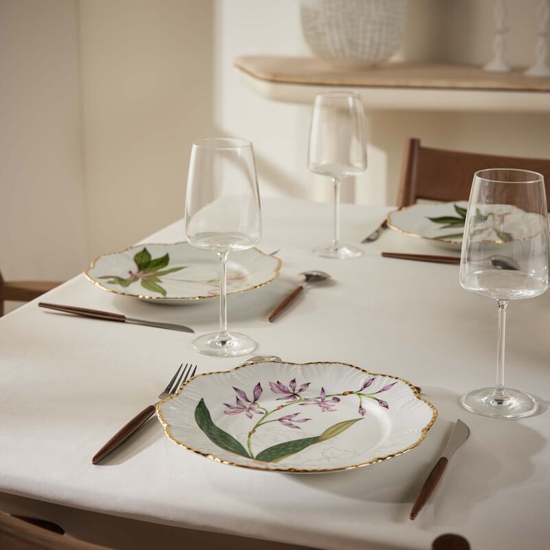 pinto paris histoires d orchidees dinner plate round green 26cm