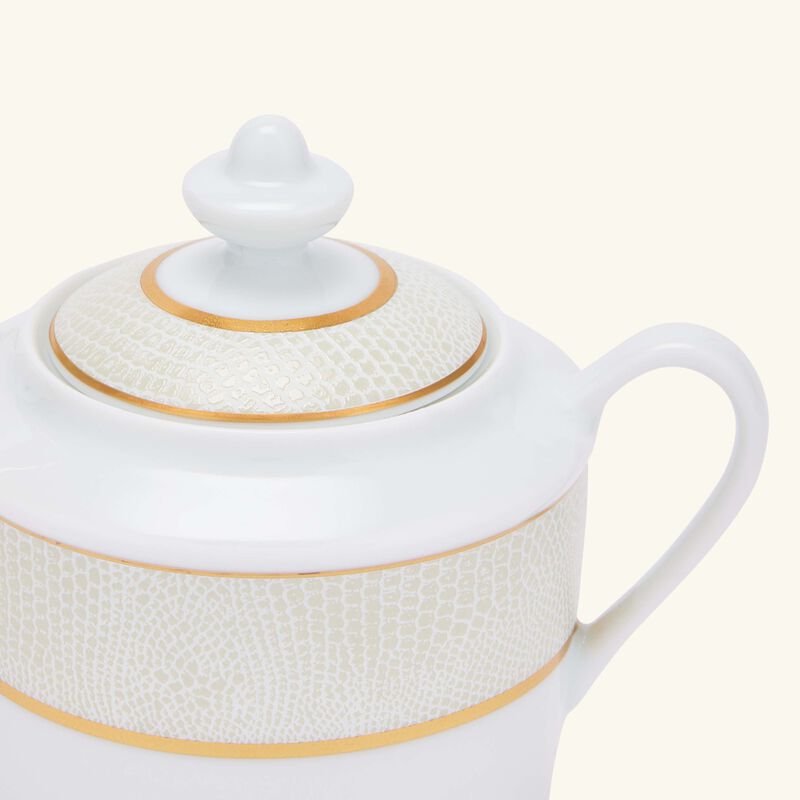 Sauvage Blanc Sugar Bowl Gold bernardaud sauvage blanc sugar bowl gold