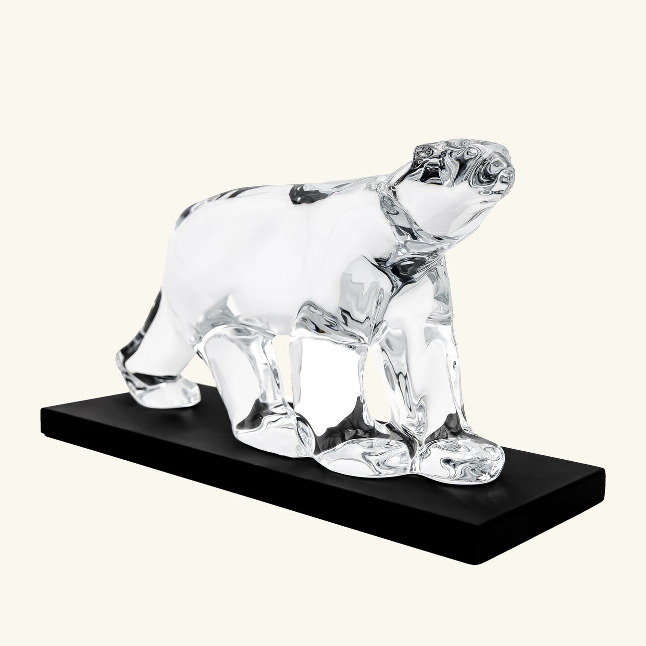 Pompon Polar Bear Sculpture Medium Clear baccarat pompon polar bear sculpture medium clear