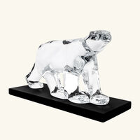 Pompon Polar Bear Sculpture Medium Clear baccarat pompon polar bear sculpture medium clear