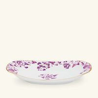 bernardaud prunus serving plate oval purple 22cm
