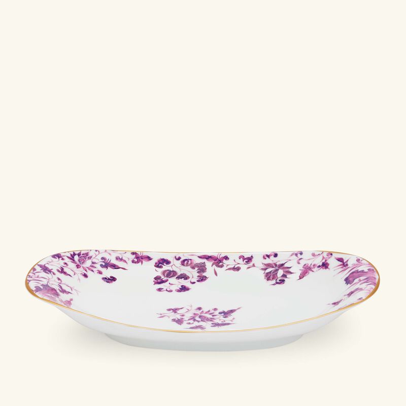 bernardaud prunus serving plate oval purple 22cm