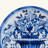 dolce gabbana casa blu mediterraneo dessert plate round blue 19cm set of 2