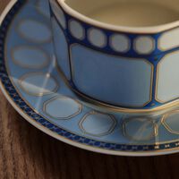rosenthal signum azure tea cup   saucer blue