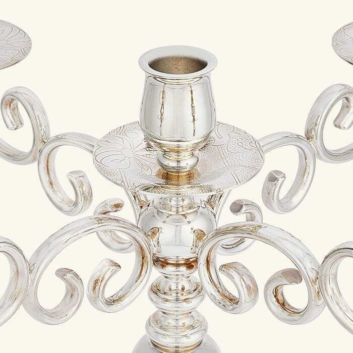 كريستوفل شمعدان جاردان ديدن مطلي بالفضة من خمس شموع