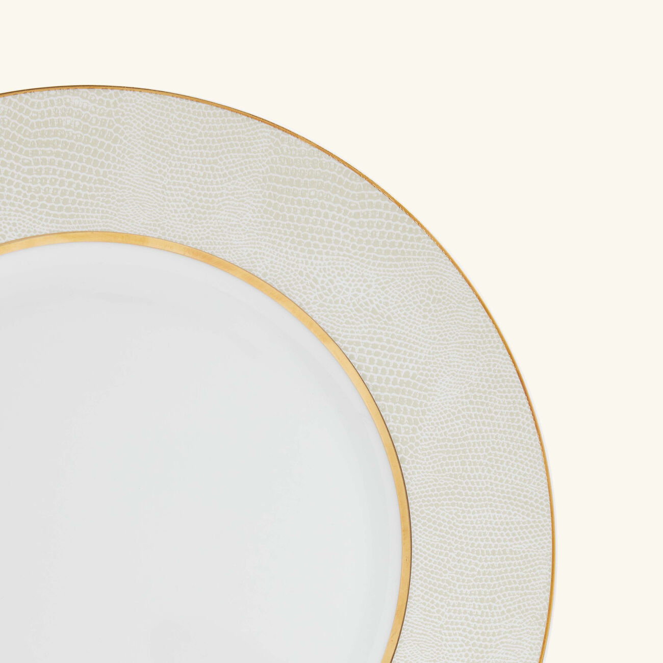 bernardaud sauvage blanc dinner plate round gold 26cm