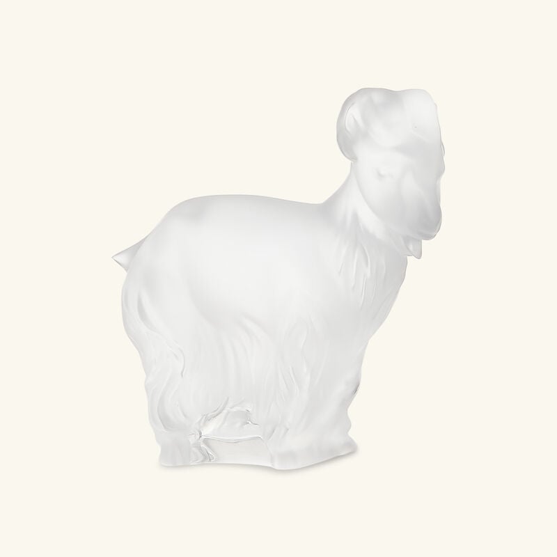 lalique goat sculpture clear