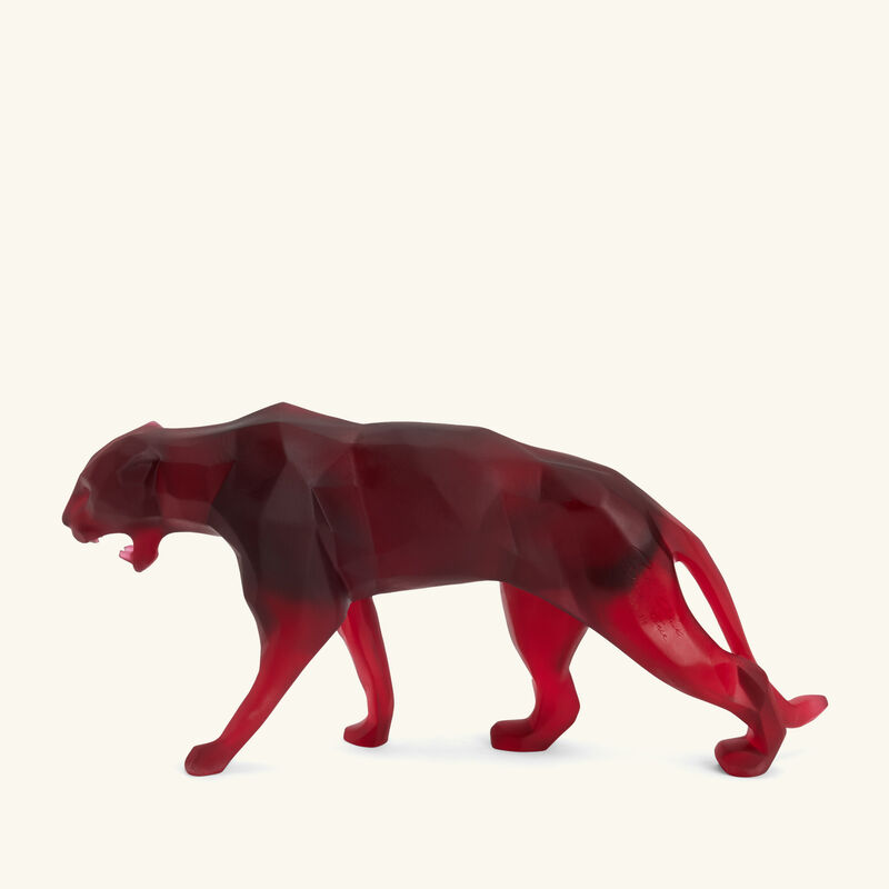 daum wild panther sculpture small red limited edition