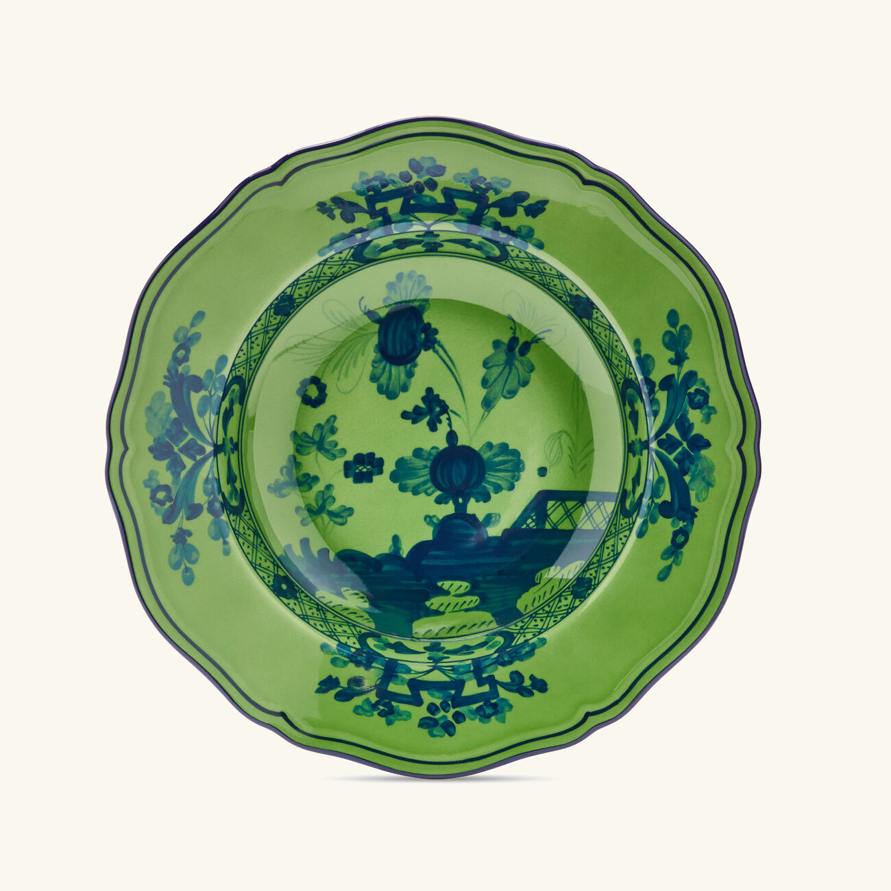 جينوري 1735 طبق الحساء أوريينتي إيتاليانو مالاكيت أخضر 24 سم