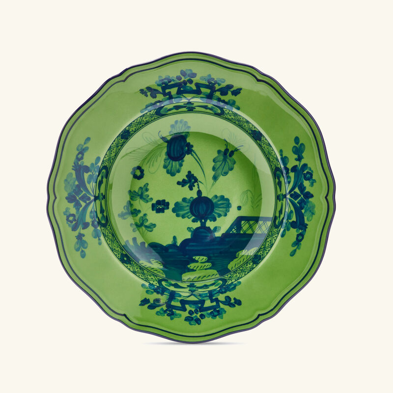 جينوري 1735 طبق الحساء أوريينتي إيتاليانو مالاكيت أخضر 24 سم