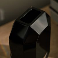 baccarat octogone bud vase small black