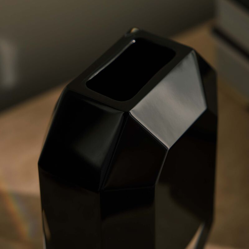 baccarat octogone bud vase small black