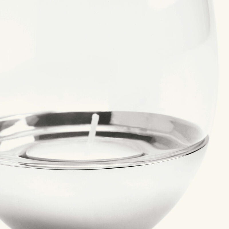 christofle mood nomade hurricane candle holder stainless steel