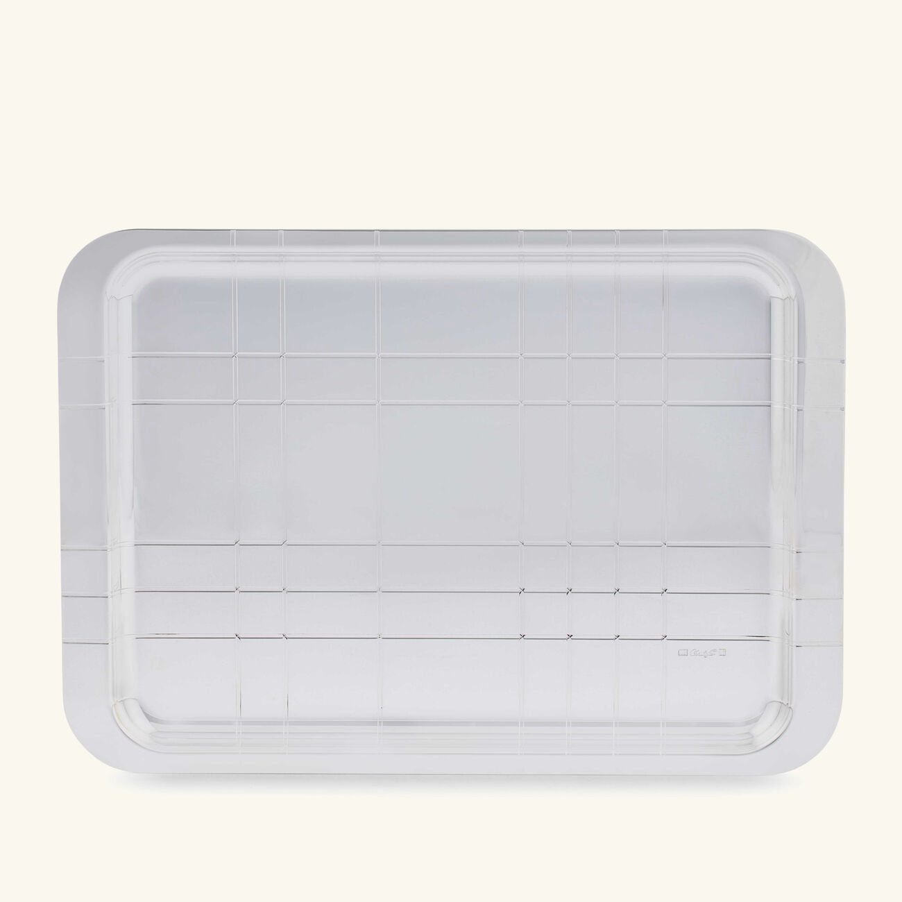 كريستوفل صينية جرافيك مستطيلة متوسطة بلون فضي