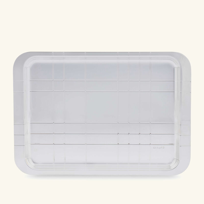 كريستوفل صينية جرافيك مستطيلة متوسطة بلون فضي