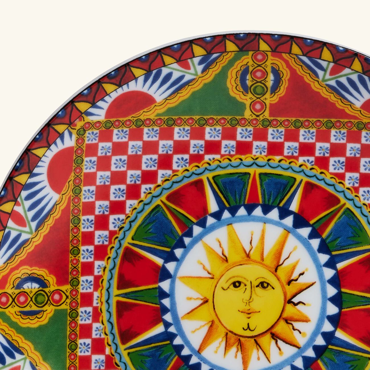 Carretto Sun Dessert Plate Round 19cm Set Of 2 dolce gabbana casa carretto sun dessert plate round 19cm set of 2