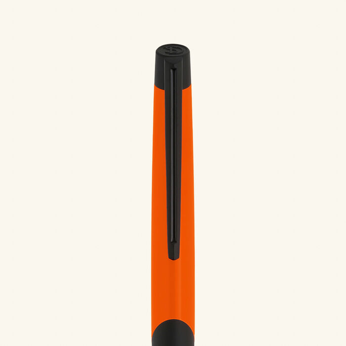 st dupont fluo defi milenium ballpoint pen neon orange