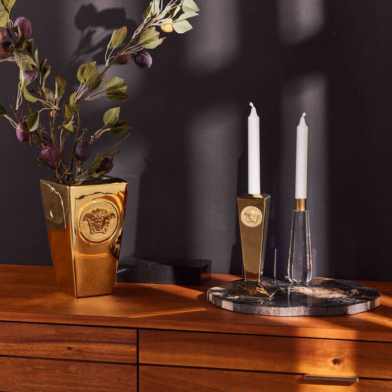 Medusa Vase Medium Gold versace medusa vase medium gold