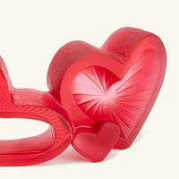 daum valentine heart figurine mini red