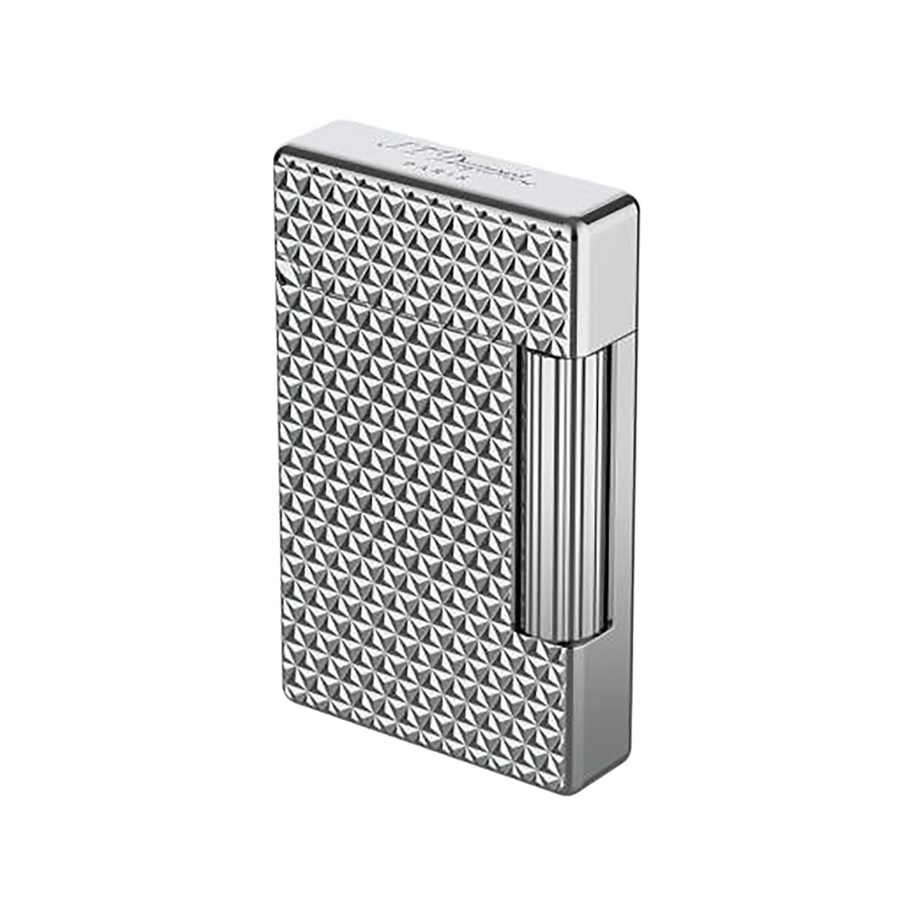 st dupont initial diamond head lighter silver