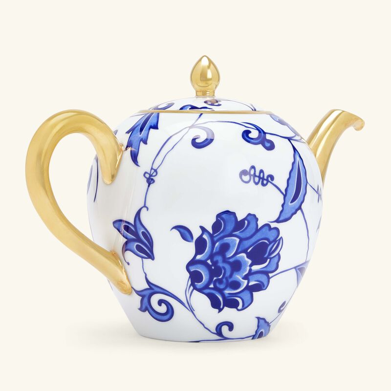bernardaud prince bleu tea pot blue