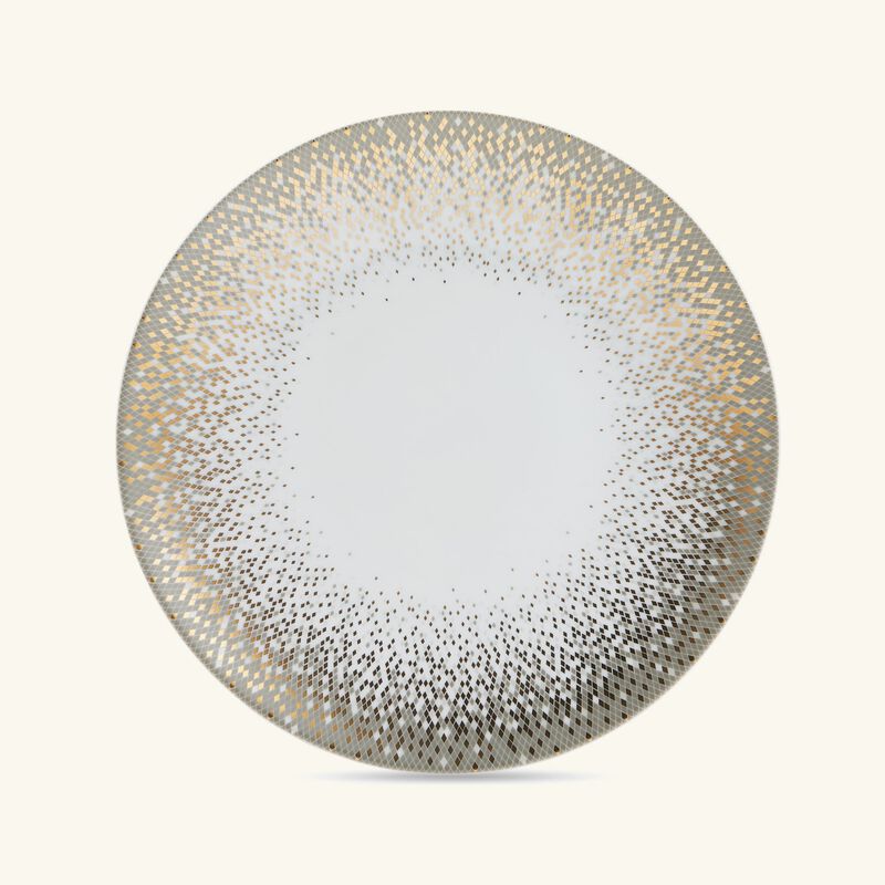 haviland souffle d or dessert plate round gold 22cm