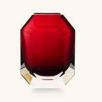 baccarat octogone bud vase small red