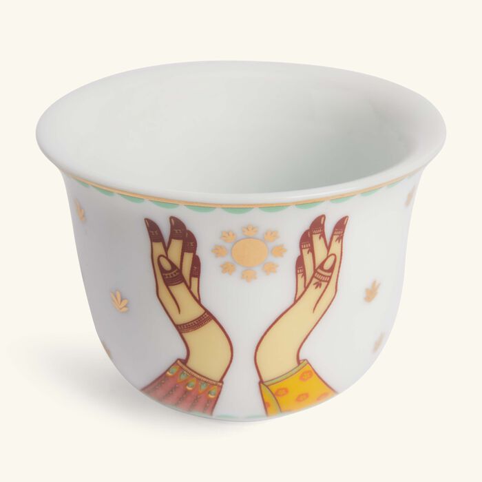 Hessa Arabic Coffee Cup White Set Of 6 silsal hessa arabic coffee cup white set of 6