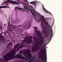 daum camellia flower figurine mini violet
