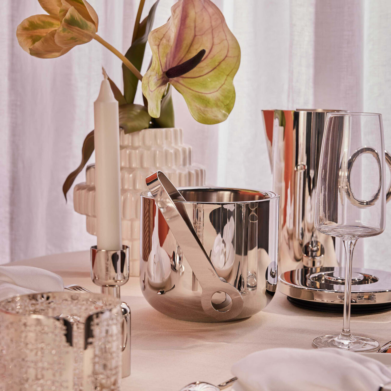 دلو ثلج معزول أوه دو كريستوفل من الستانلس ستيل