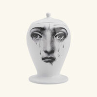 fornasetti il fumo fa male vase mini white