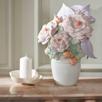 lladro vase with flowers large pink