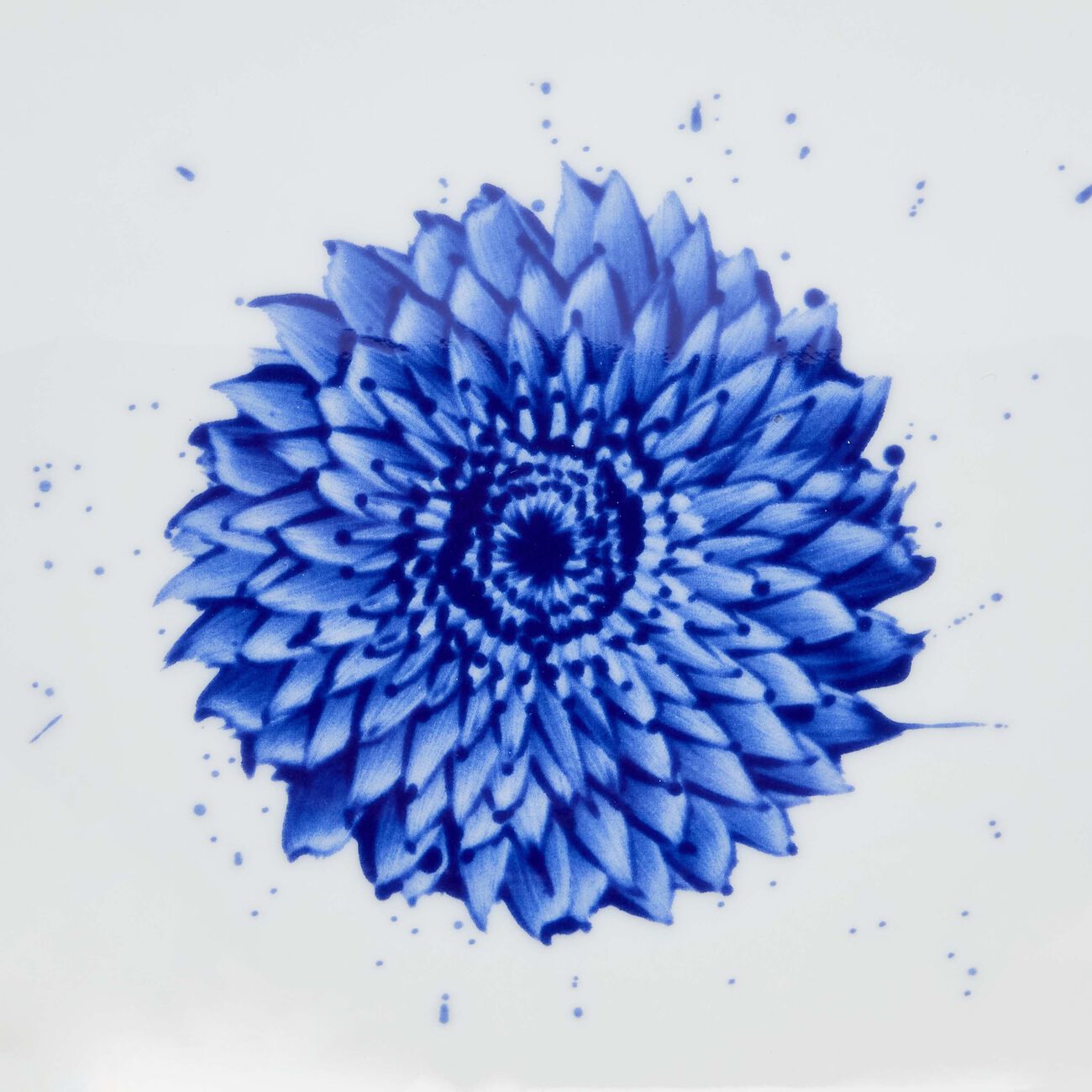 bernardaud in bloom serving platter oval blue 23cm