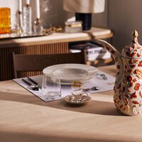 villari taormina arabic tea cup   saucer red