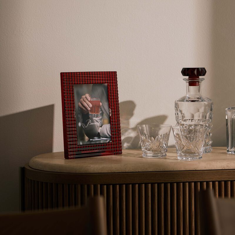 baccarat eye picture frame red 10x15cm