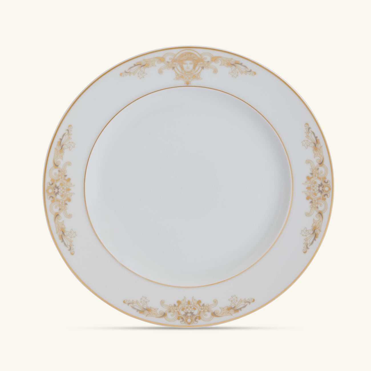 versace medusa gala dessert plate round white 22cm