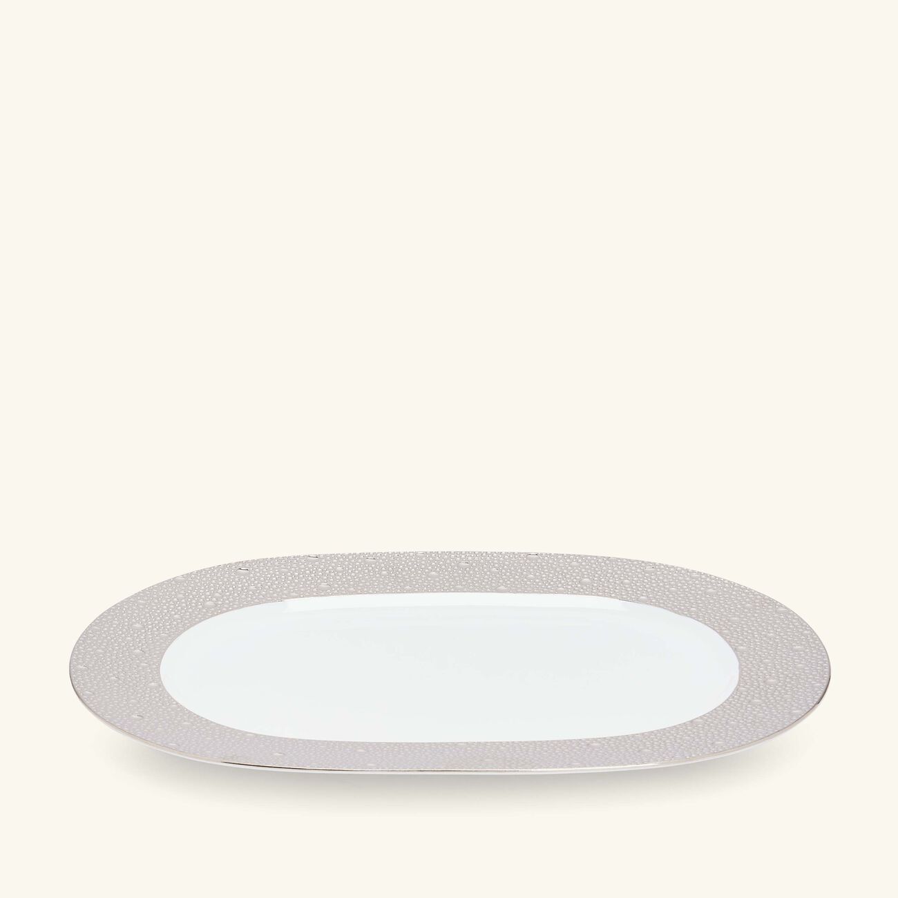 Ecume Serving Platter Oval Silver 35cm bernardaud ecume serving platter oval silver 35cm