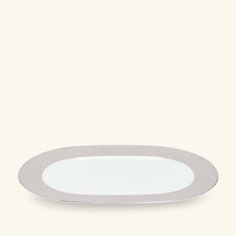 Ecume Serving Platter Oval Silver 35cm bernardaud ecume serving platter oval silver 35cm