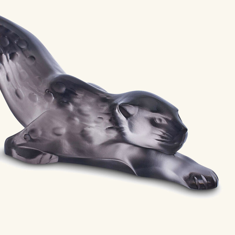 Zeila Panther Sculpture Small Grey lalique zeila panther sculpture small grey