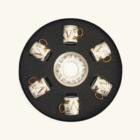 Virtus Gala Coffee Cup & Saucer Gold Set Of 6 versace virtus gala coffee cup saucer gold set of 6