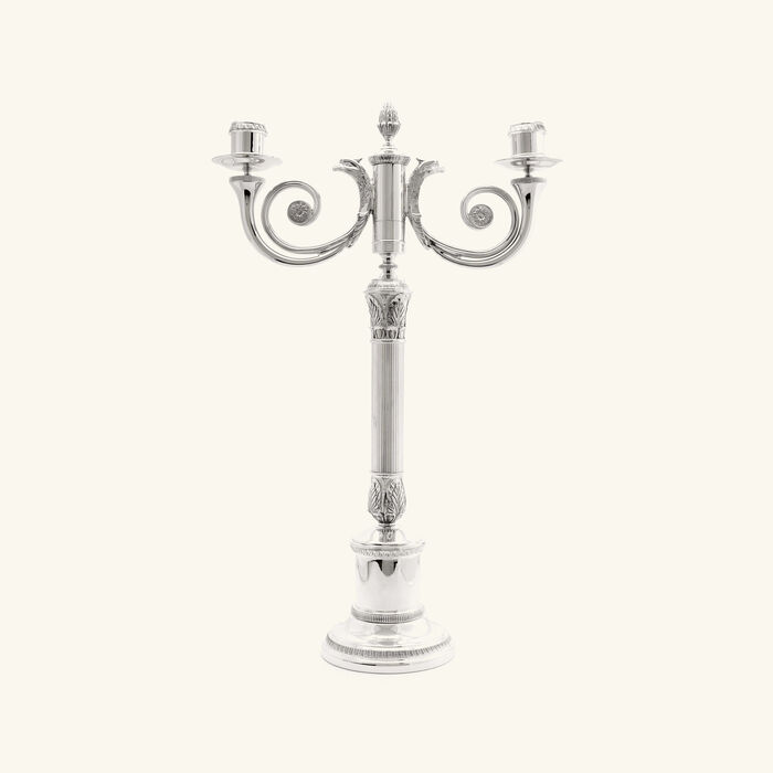 christofle malmaison two light candelabra silver plated