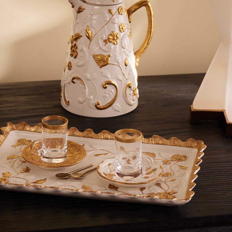 Taormina Arabic Tea Cup & Saucer Gold villari taormina arabic tea cup saucer gold