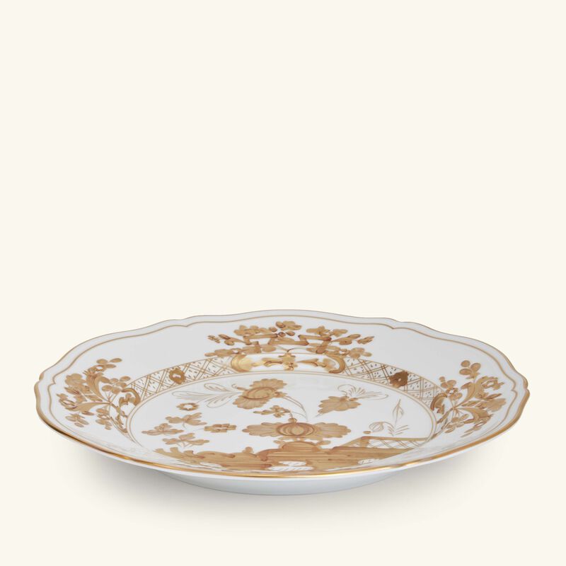 ginori 1735 oriente italiano dinner plate round gold 26cm