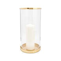 Brass Large Modern Hurricane Candle Holder, small