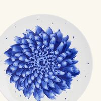 bernardaud in bloom salad plate coupe blue 22cm