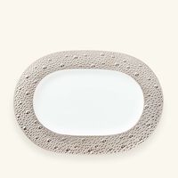 Ecume Serving Platter Oval Silver 21cm bernardaud ecume serving platter oval silver 21cm