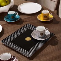 bernardaud aboro serving platter sqaure black 26cm